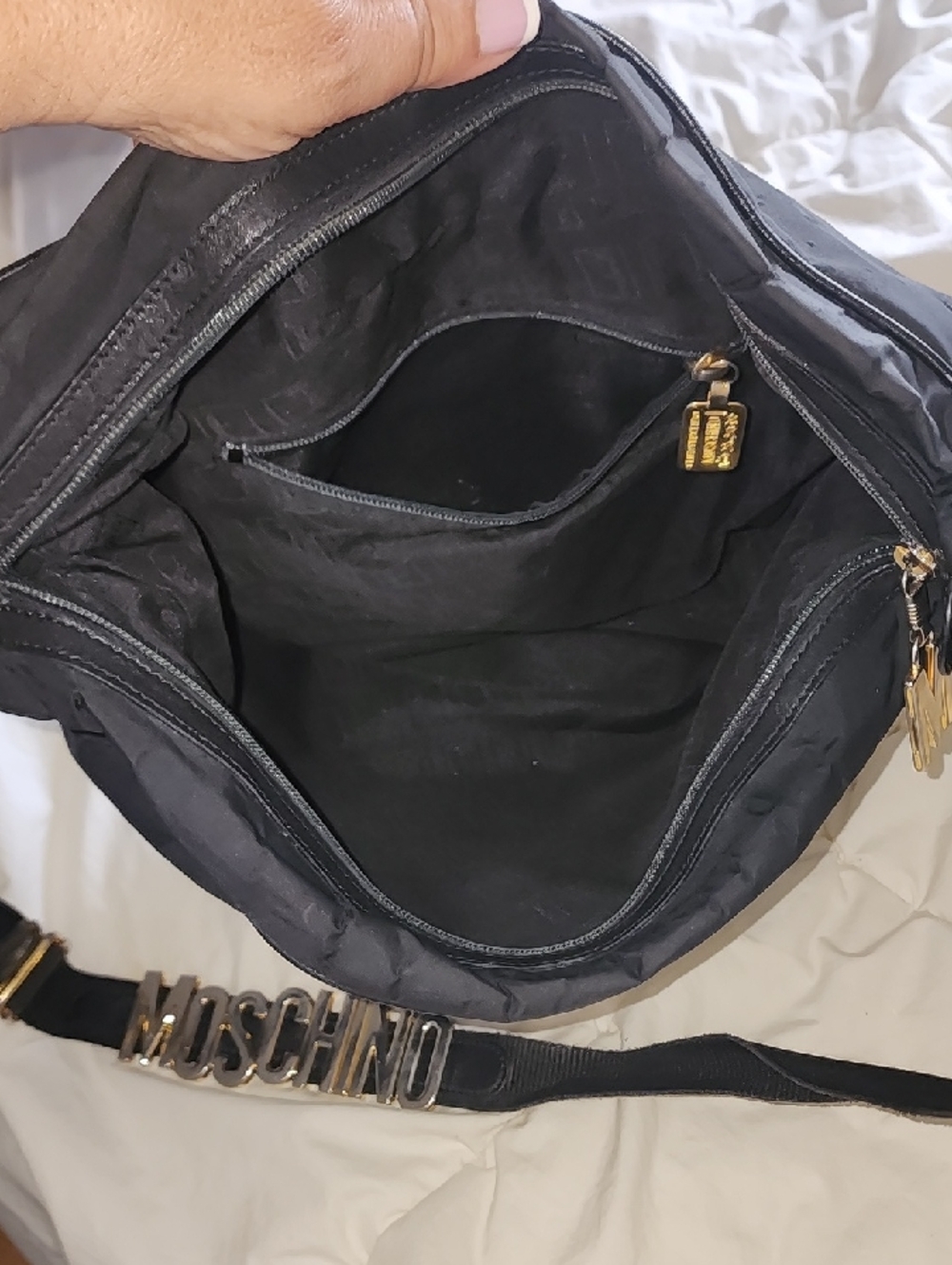 Vintage Moschino Black Shoulder/crossbody Bag 17x12 - Picture 7 of 12